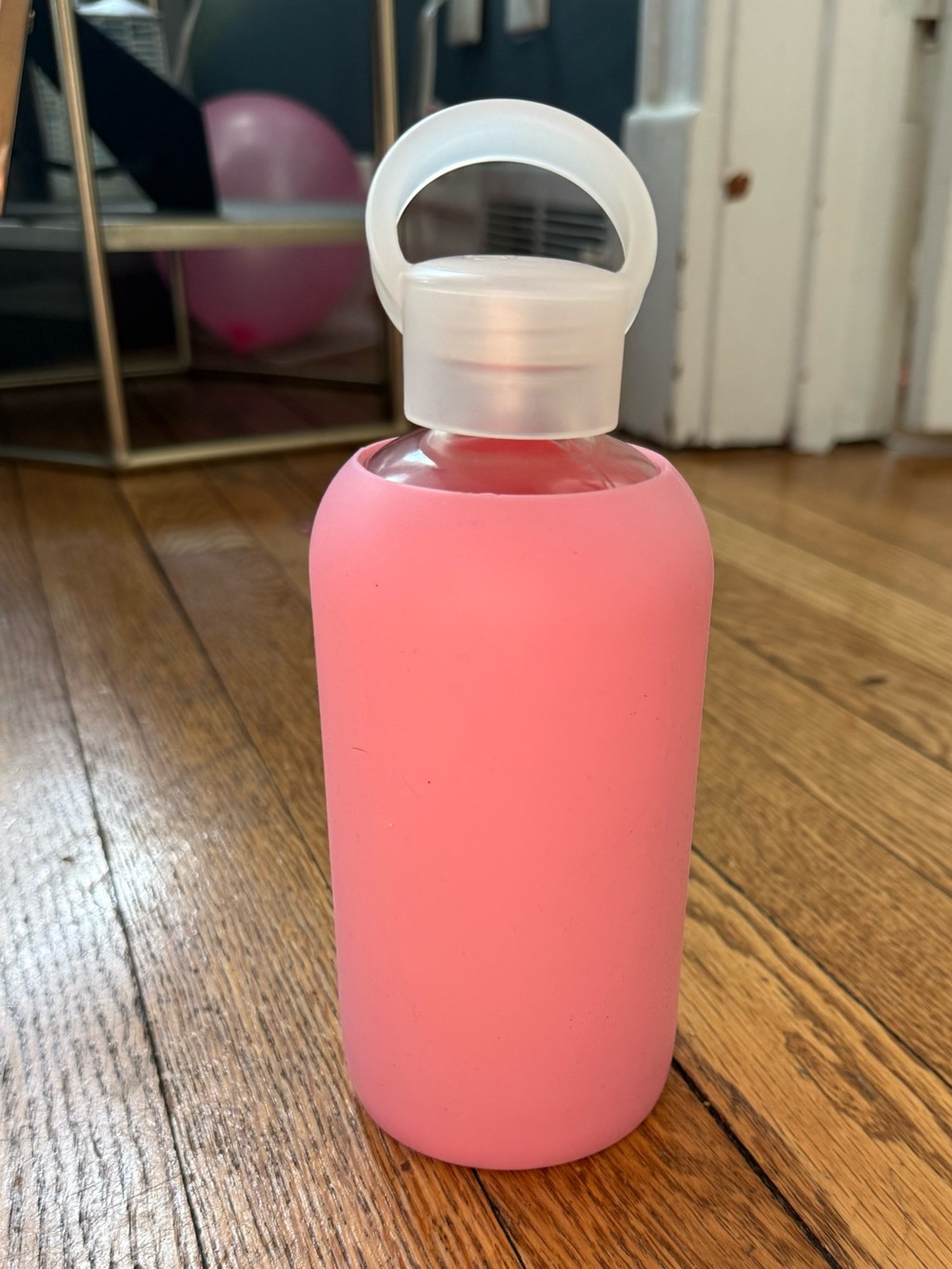 bkr Pink Glass Water Bottle